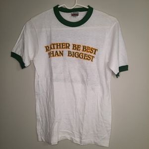 HTF Dixie Beer Ringer T-Shirt Vintage 70s Rather Be Best Then Bigger New Orleans